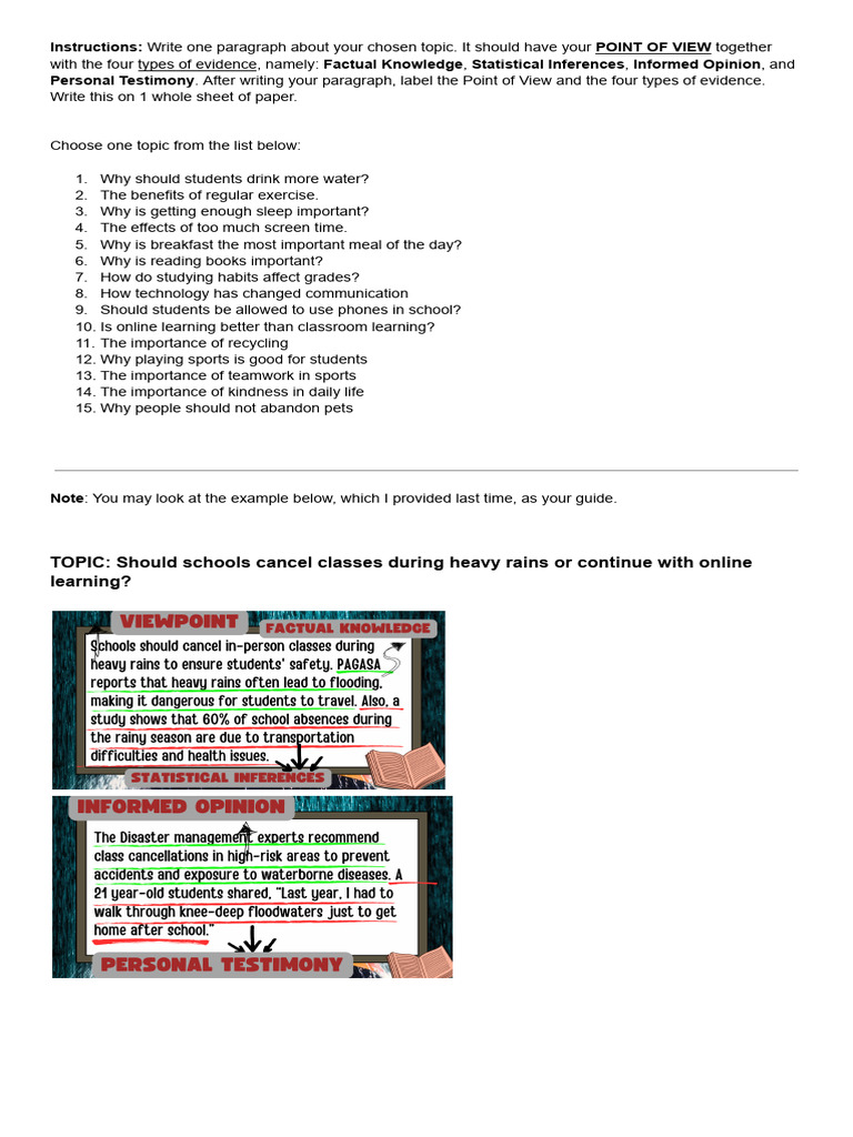 English 7 Asynchronous Activity March 3 2025 | PDF