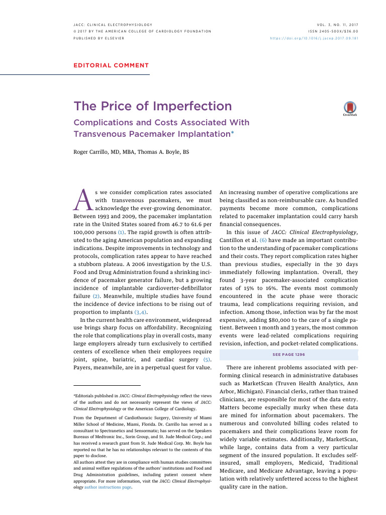 2017 - The Price of Imperfection Complications and Costs Associated ...