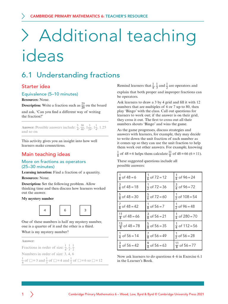 Teaching Fractions and Percentages Strategies | PDF | Mathematics