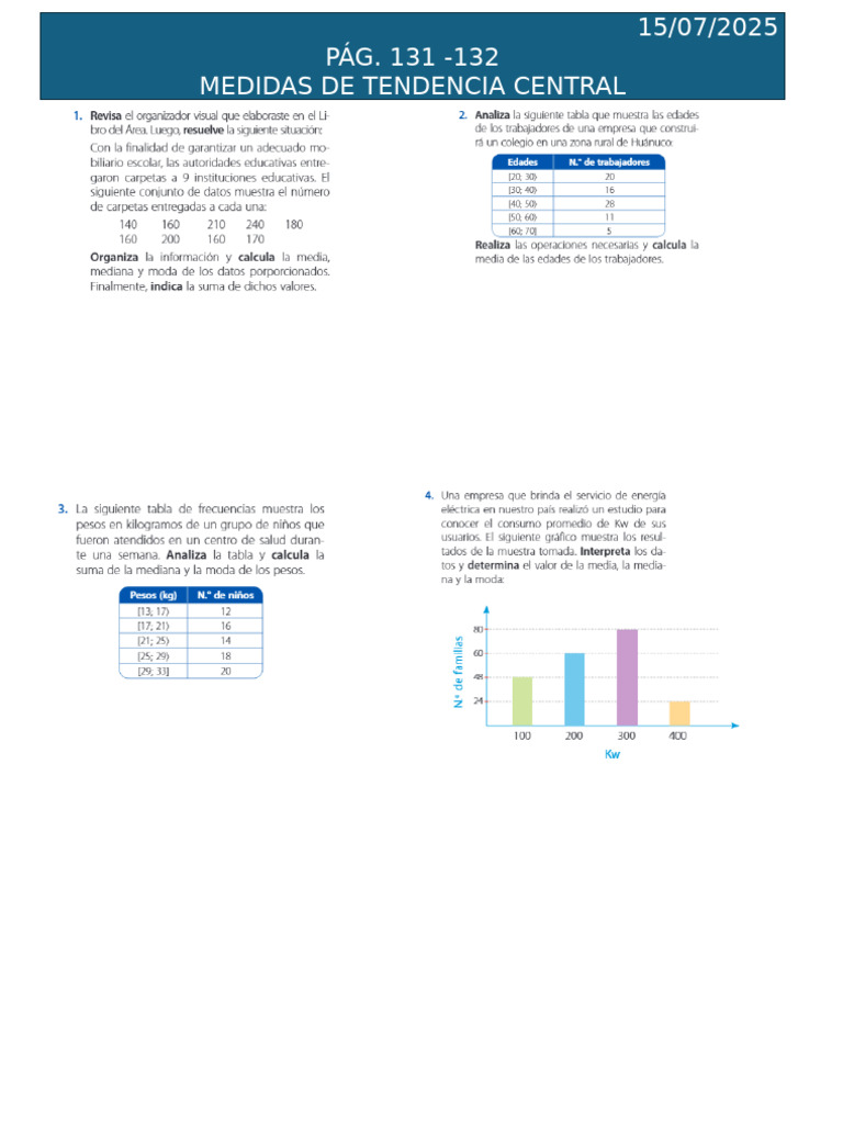 Actividad Pag 131-132 - 5to Sec | PDF