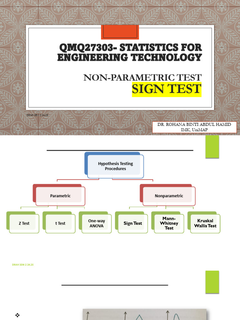 Nonparametric Sign Test Guide | PDF | Hypothesis | Nonparametric Statistics