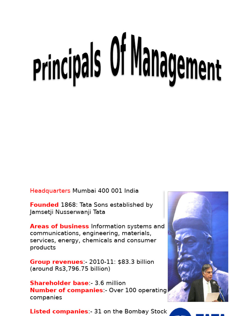 Tata Group Overview and Management Principles | PDF | Employment ...