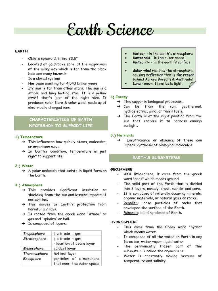 Characteristics and Formation of Earth | PDF | Planets | Volcano