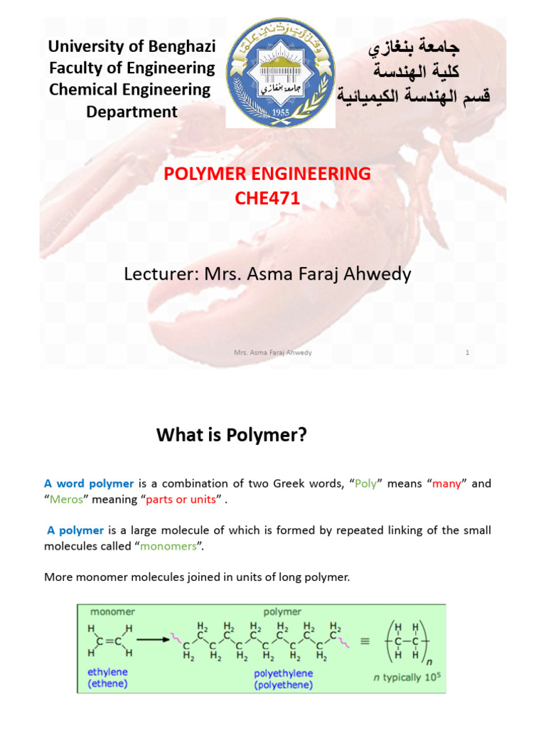 CHE471 | PDF | Polymers | Copolymer