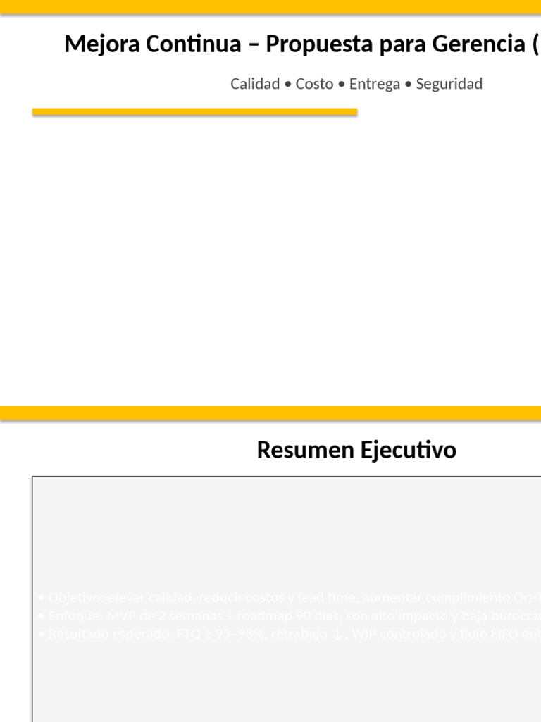 Propuesta de Mejora Continua en Producción | PDF