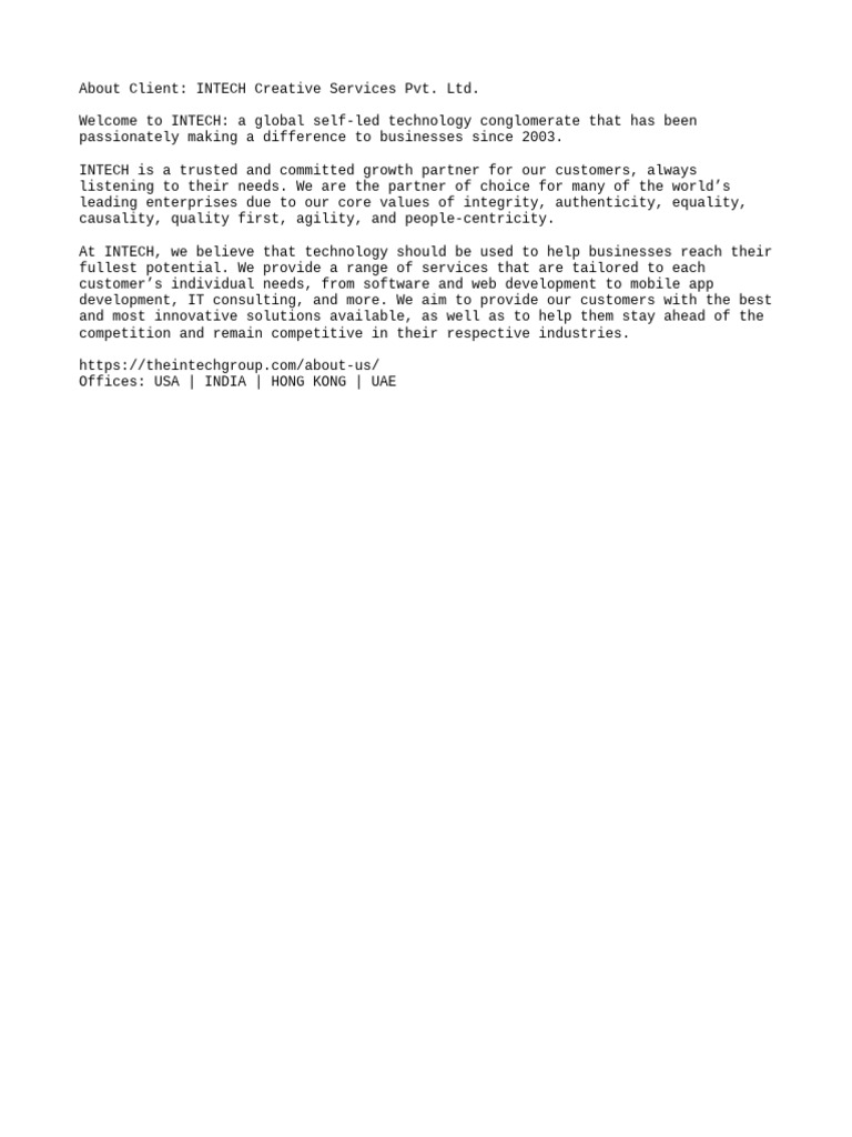 INTECH Creative Services Overview | PDF