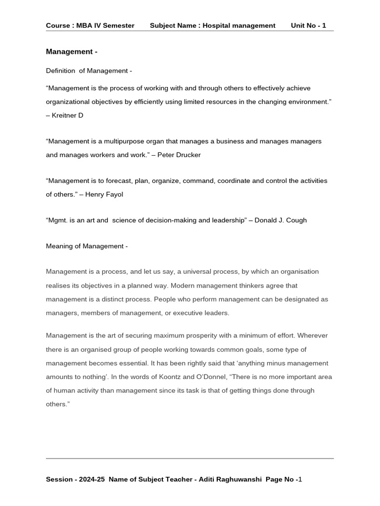 Hospital Management Overview and Types | PDF | Hospital | Electronic ...