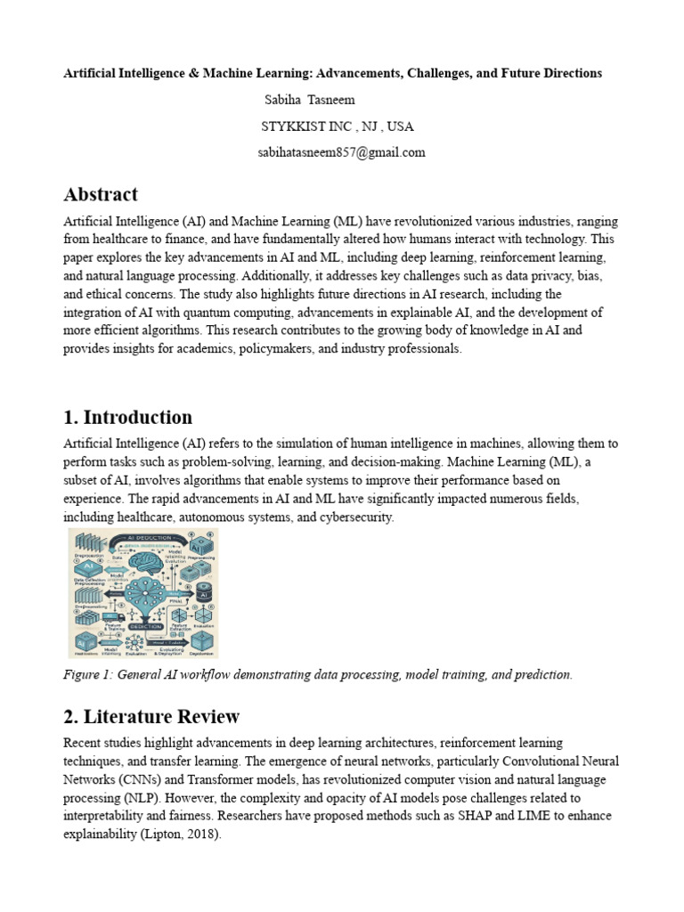 AI & ML: Innovations and Future Challenges | PDF | Artificial ...