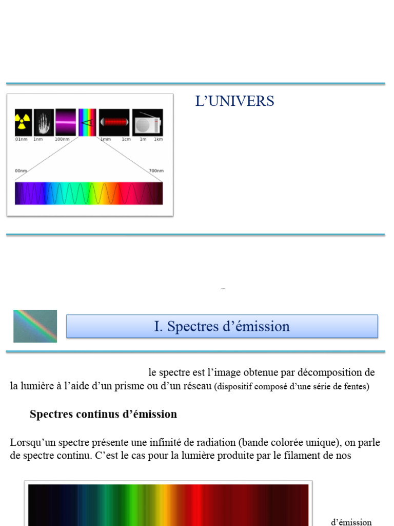 Spectres lumineux en seconde | PDF | Spectre électromagnétique | Lumière