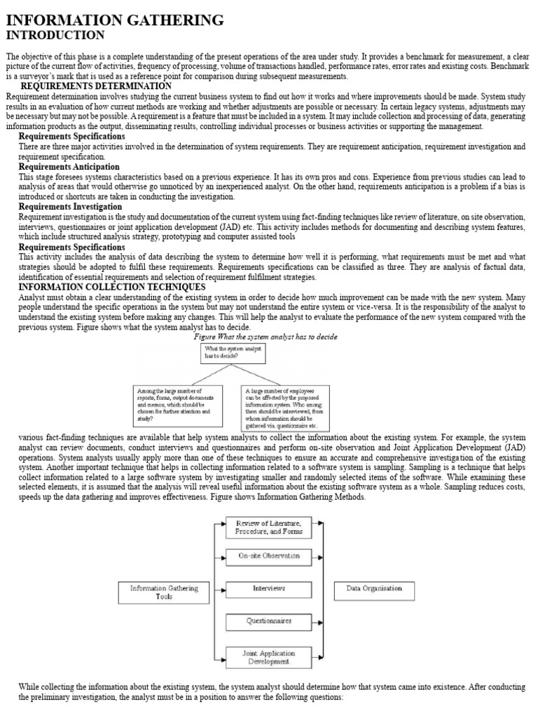 System Requirements Analysis Guide | PDF | Questionnaire | Sampling ...
