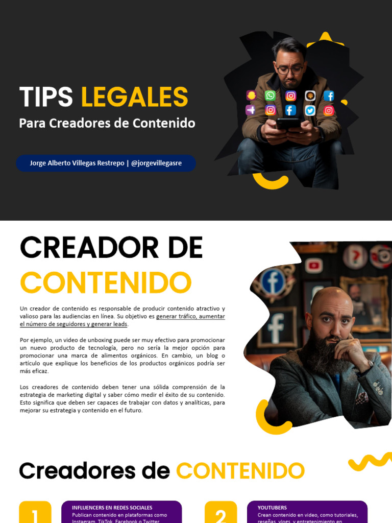 Tips Legales para Creadores de Contenido | PDF | Youtube | Publicidad