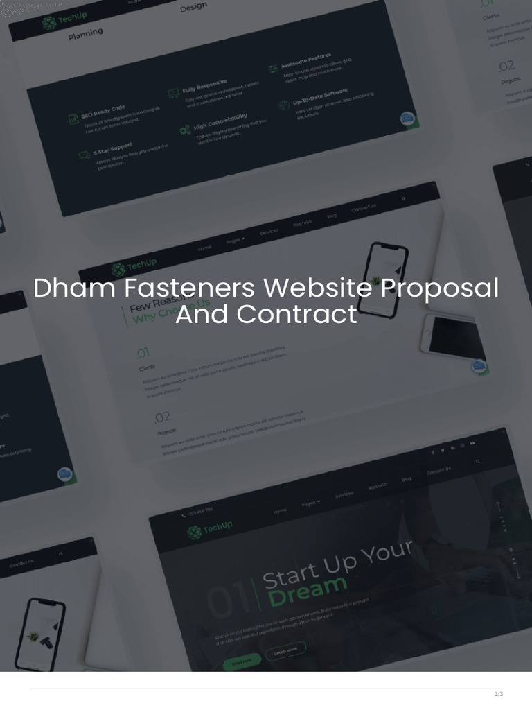 Dham Fasteners Website Proposal and Contract | PDF