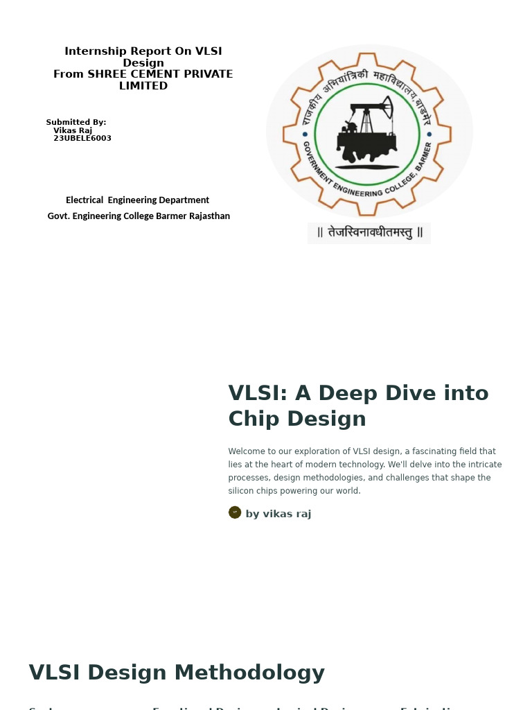 VLSI A Deep Dive Into Chip Design | PDF | Integrated Circuit ...