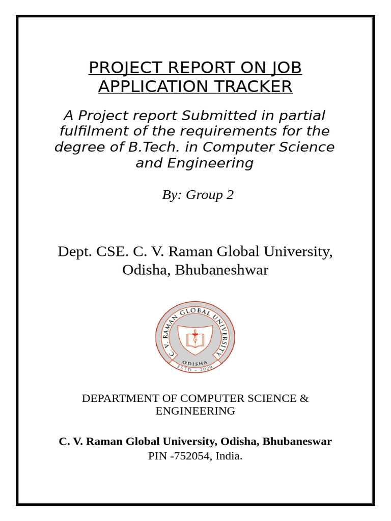 Job Application Tracker Project Report | PDF | Model–View–Controller ...