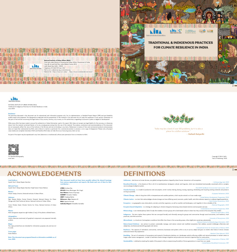 Indigenous Climate Resilience Practices in India | PDF | Sustainability ...