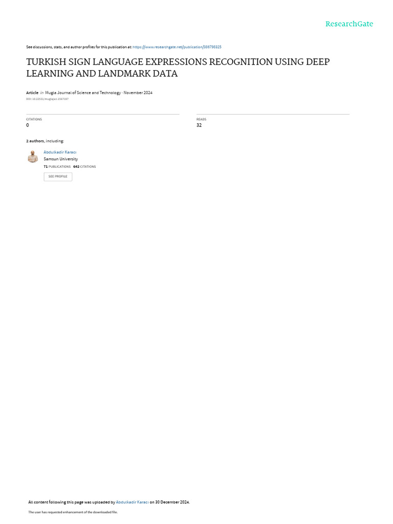 TSL Expression Recognition via Deep Learning | PDF | Deep Learning ...