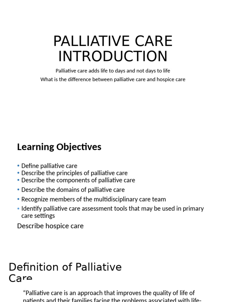 Understanding Palliative Care Principles | PDF | Palliative Care | Hospice