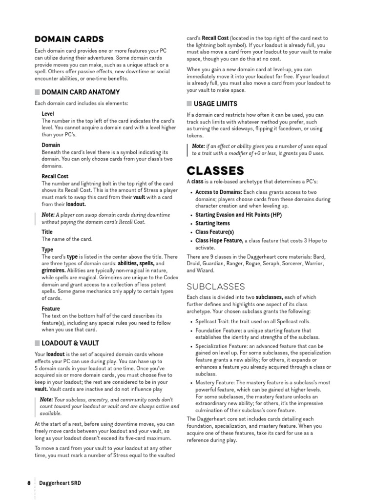 Domain Card Mechanics Overview | PDF | Gaming | Tabletop Games