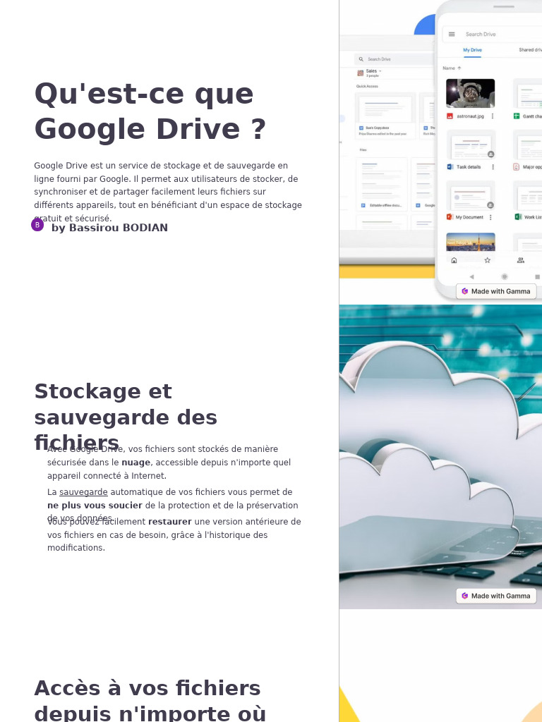 Définition de Google Drive | PDF | Fichier informatique | Sauvegarde ...