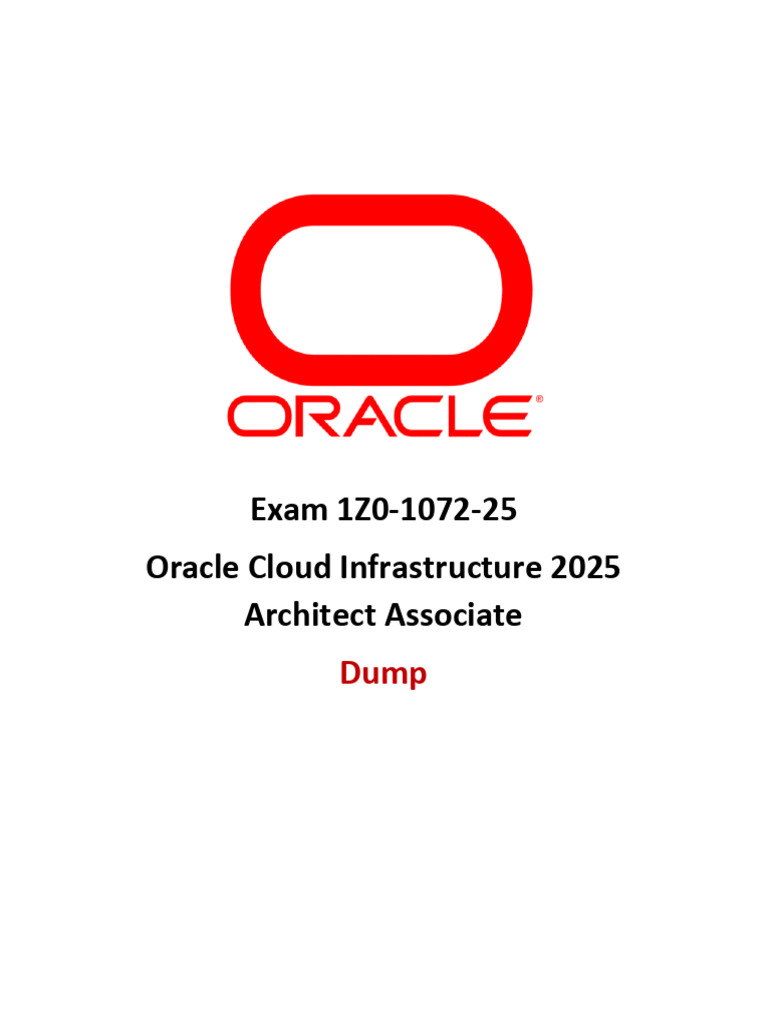 Exam 1Z0-1072-25 Dump | PDF | Cloud Computing | File System