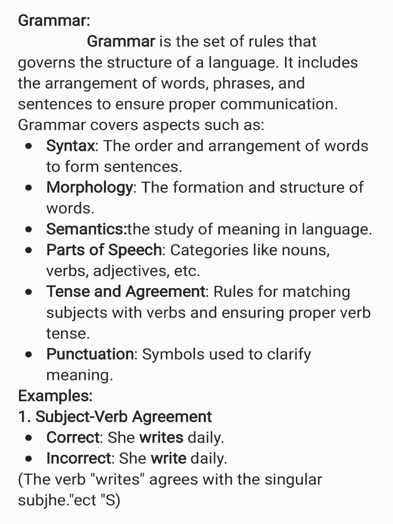 English Grammar Notes For Class 10th - 241229 - 224218 | PDF