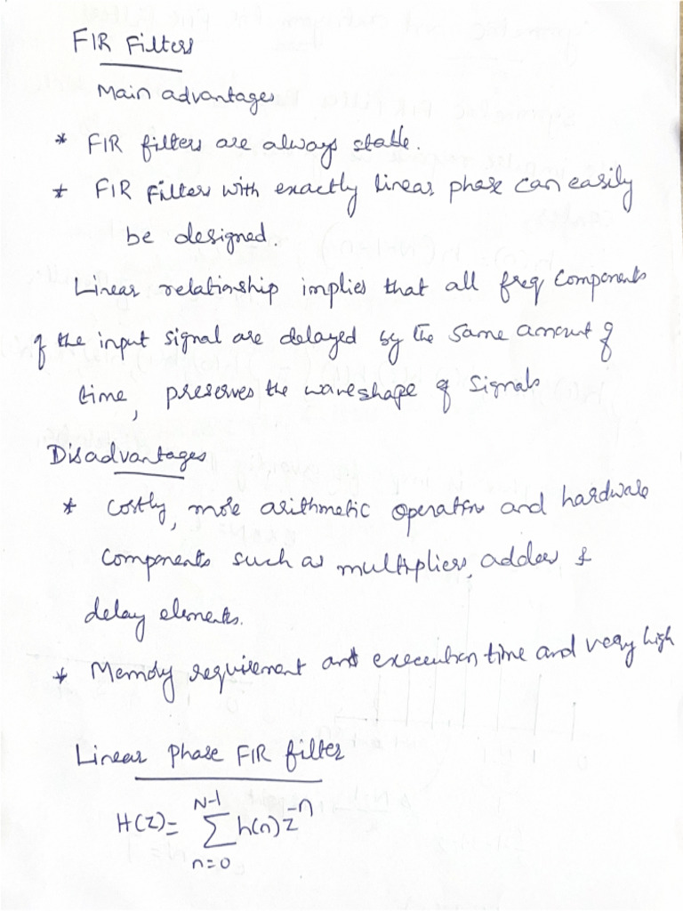 Unit 2 - FIR Filter | PDF