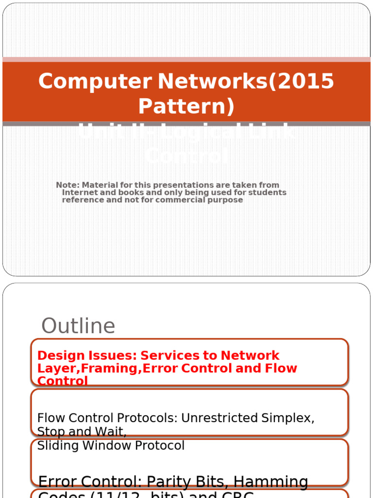 Data Link Layer: Control & Framing | PDF | Computer Network | Computer Data