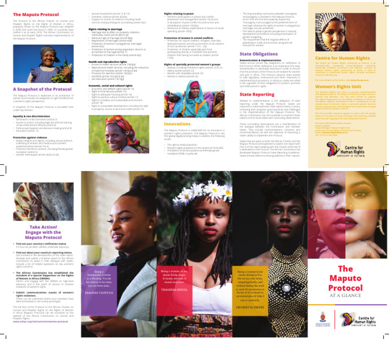 Maputo Protocol Nutshell | PDF | Women's Rights | Discrimination & Race ...