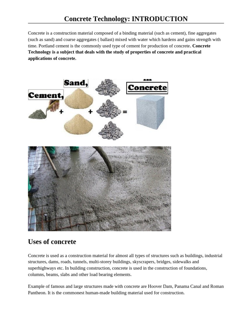 Concrete Composition and Properties | PDF | Concrete | Construction ...