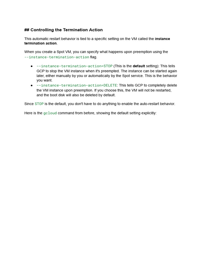 ## Controlling The Termination Action | PDF