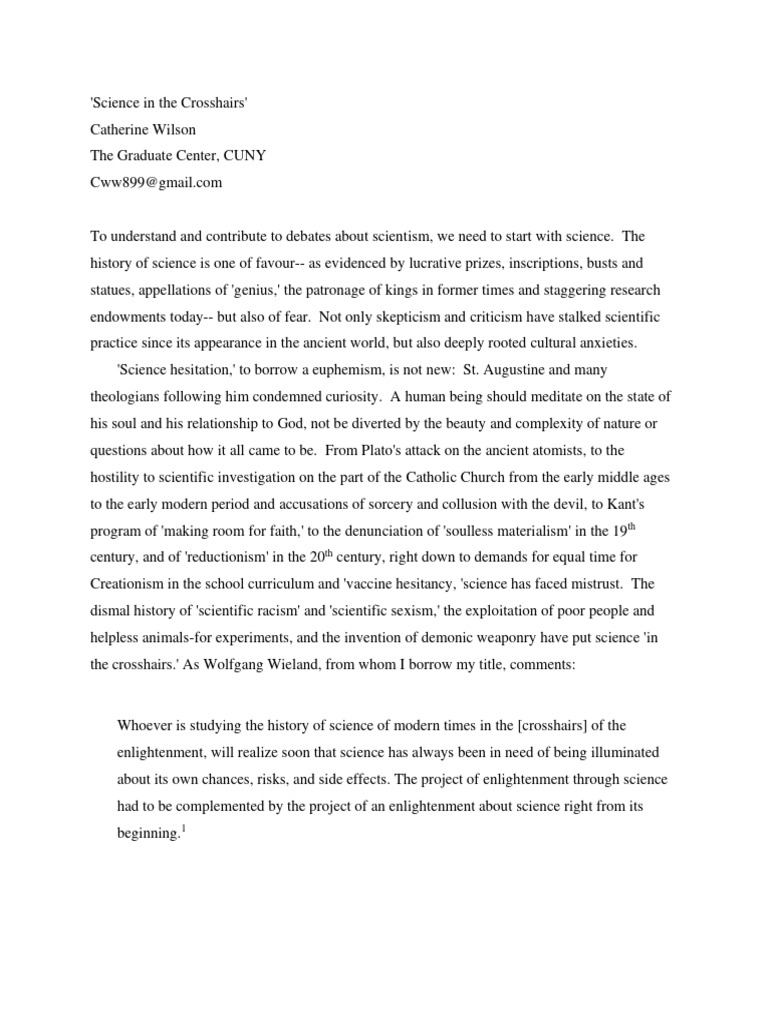 Critique of Scientism and Its Challenges | PDF | Science | Knowledge