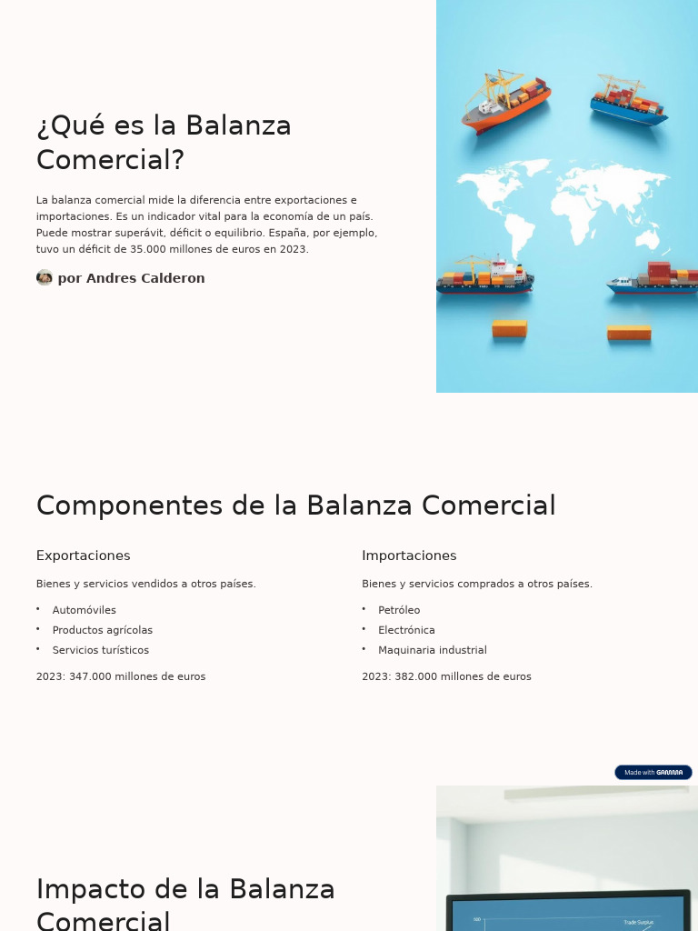 Que Es La Balanza Comercial | PDF