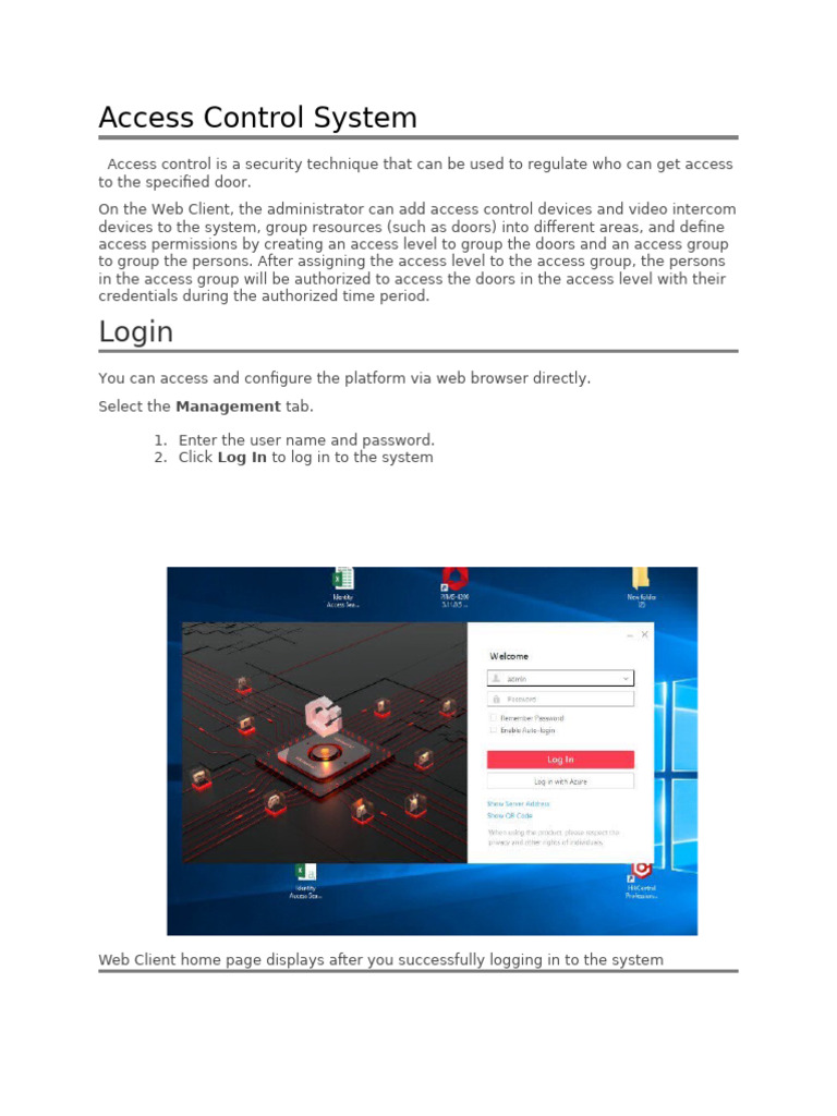 Access Control System User Guide | PDF | Access Control | Computing