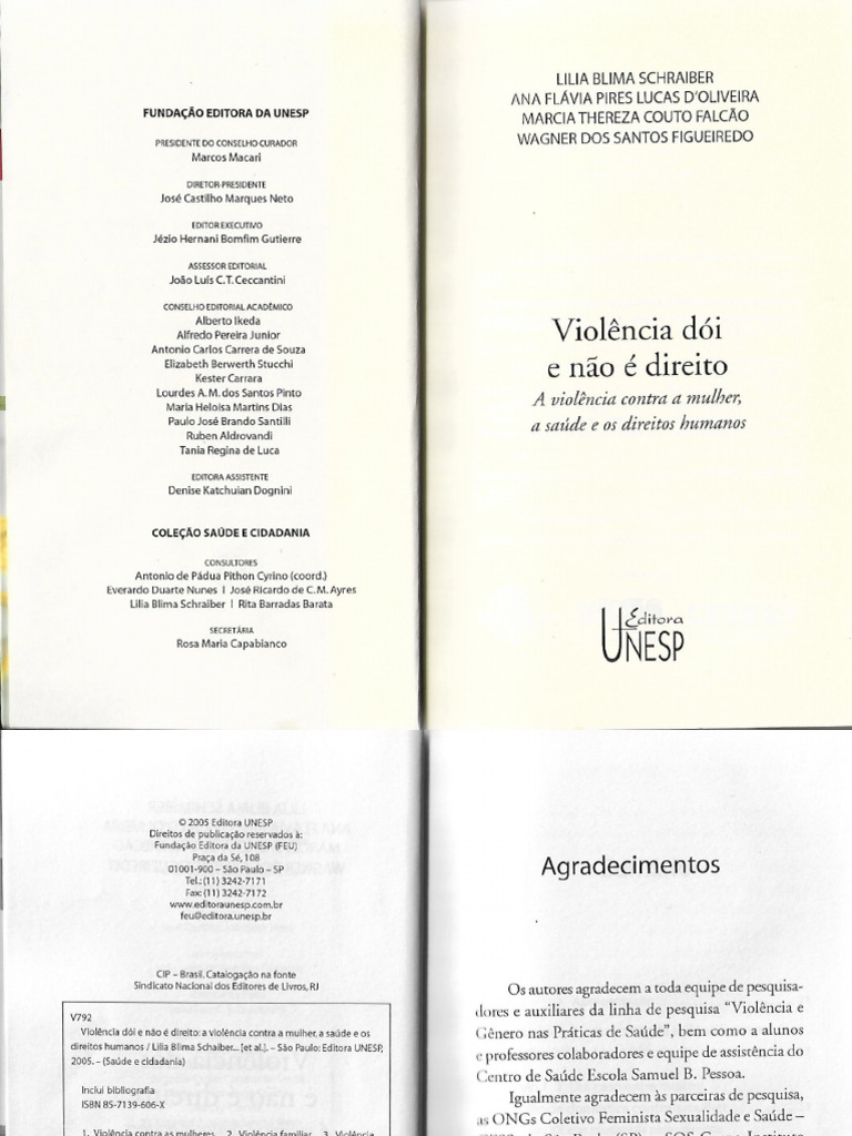 SCHRAIBER, Lilia Blima. Violência Dói e Não É Direito | PDF
