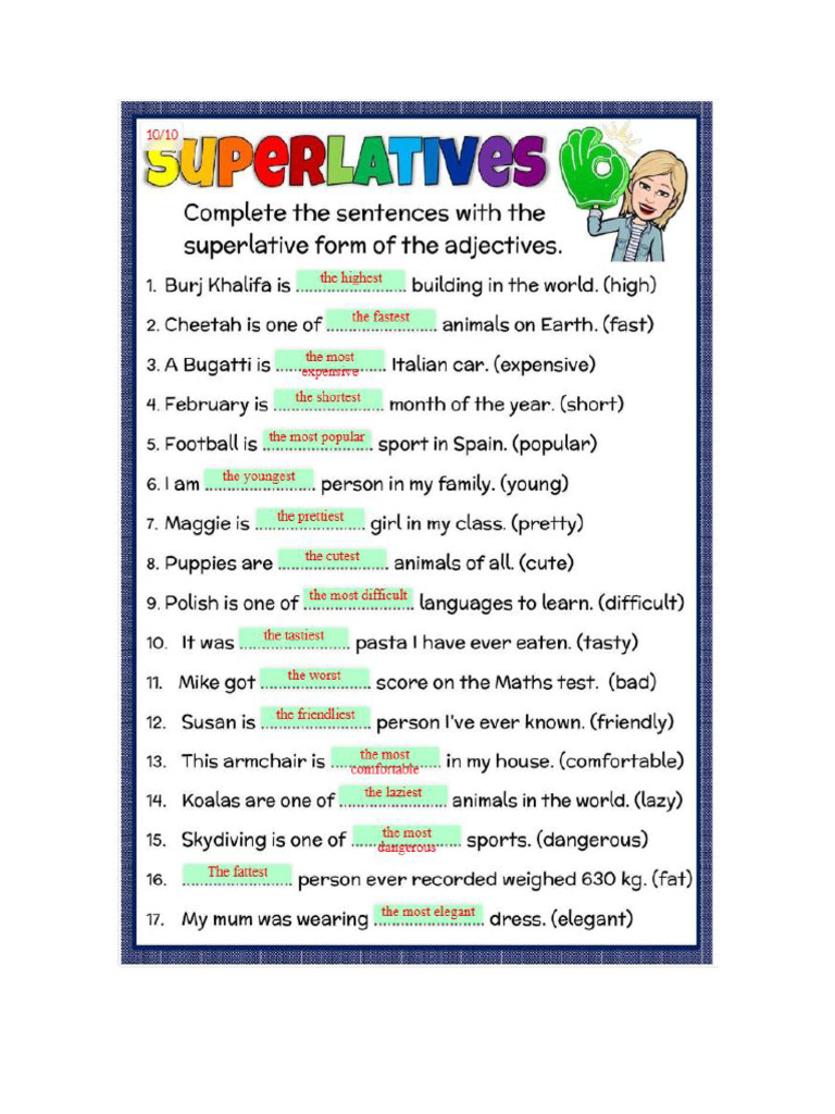 Superlatives 12132 | PDF