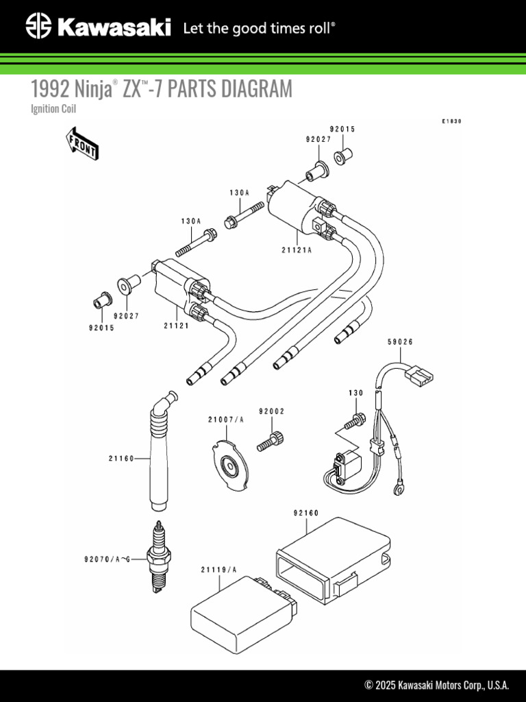 1992 Ninja ZX-7 Parts Diagram & List | PDF