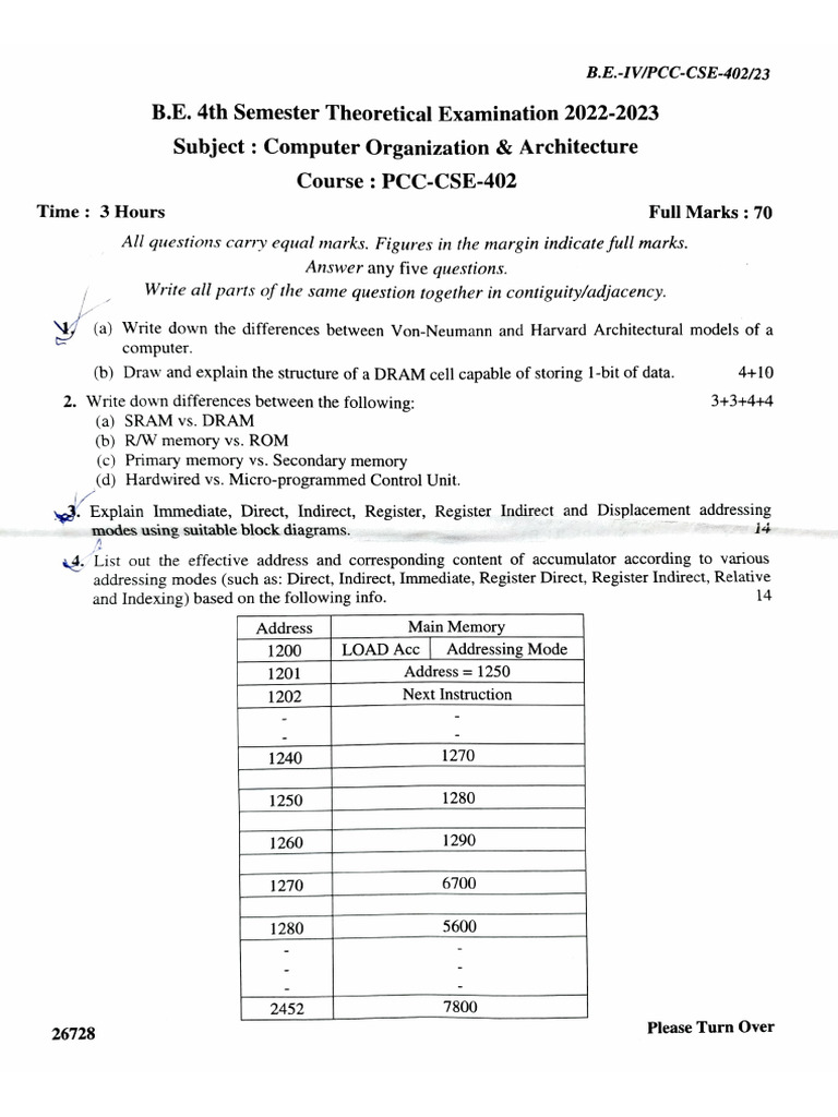 PCC - Cse 402 Question 2022-23 | PDF | Computer Data Storage | Central ...