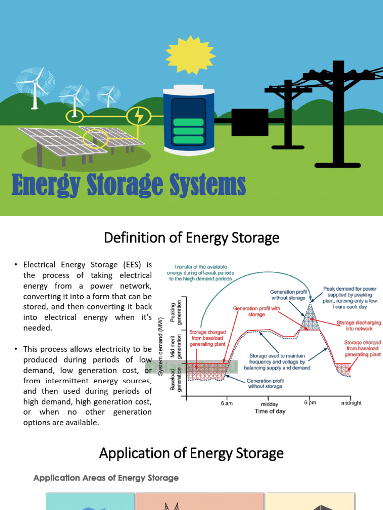 Definition of Energy Storage Systems | PDF | Energy Storage ...