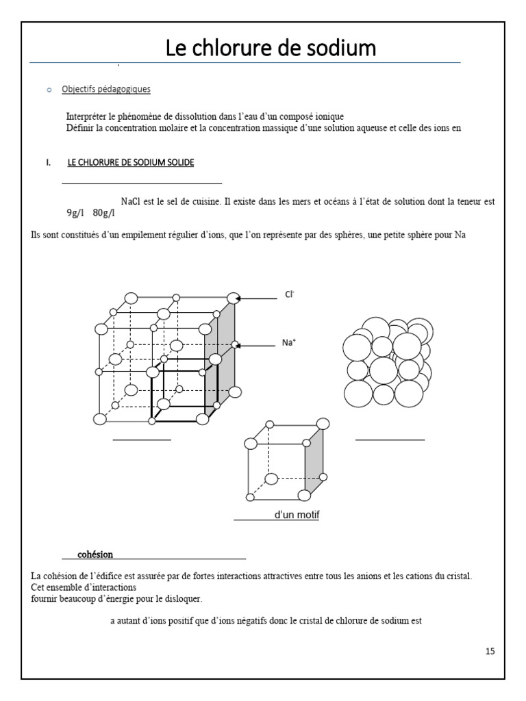 Équation de dissolution de NaCl dans l'eau | PDF | Ion | Solvatation