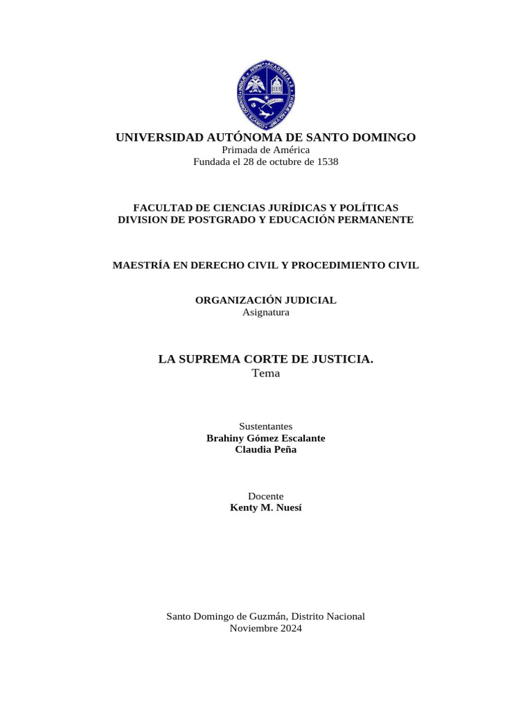 Estructura de la Suprema Corte de Justicia | PDF | Judicaturas | Apelación