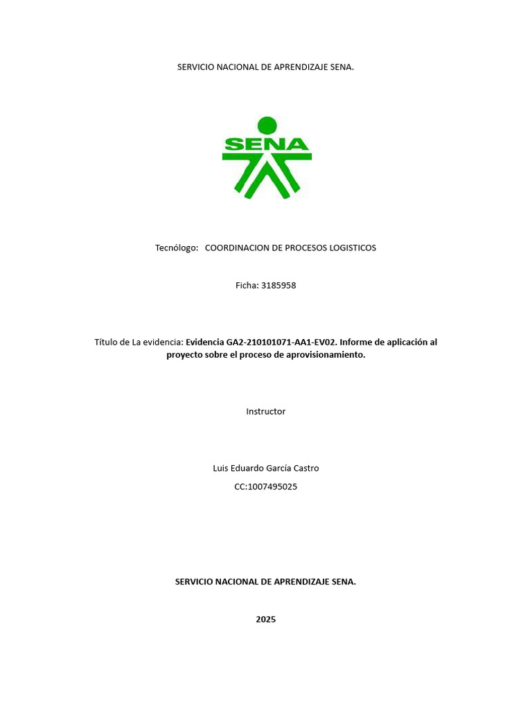 Proceso de Aprovisionamiento Eficiente | PDF | Calidad (comercial ...