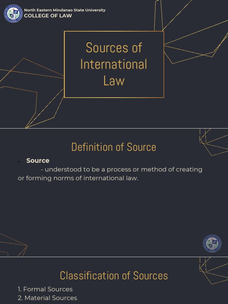 Sources of International Law Explained | PDF | Treaty | Ratification