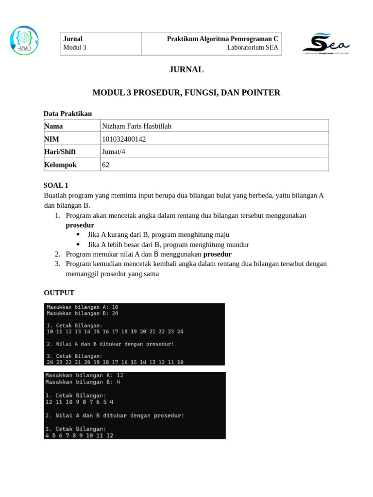 Prosedur dan Fungsi dalam C Programming | PDF