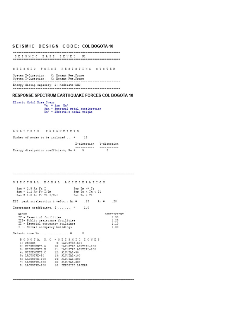 Seismic Design Code Bogotá-10 | PDF | Applied And Interdisciplinary ...