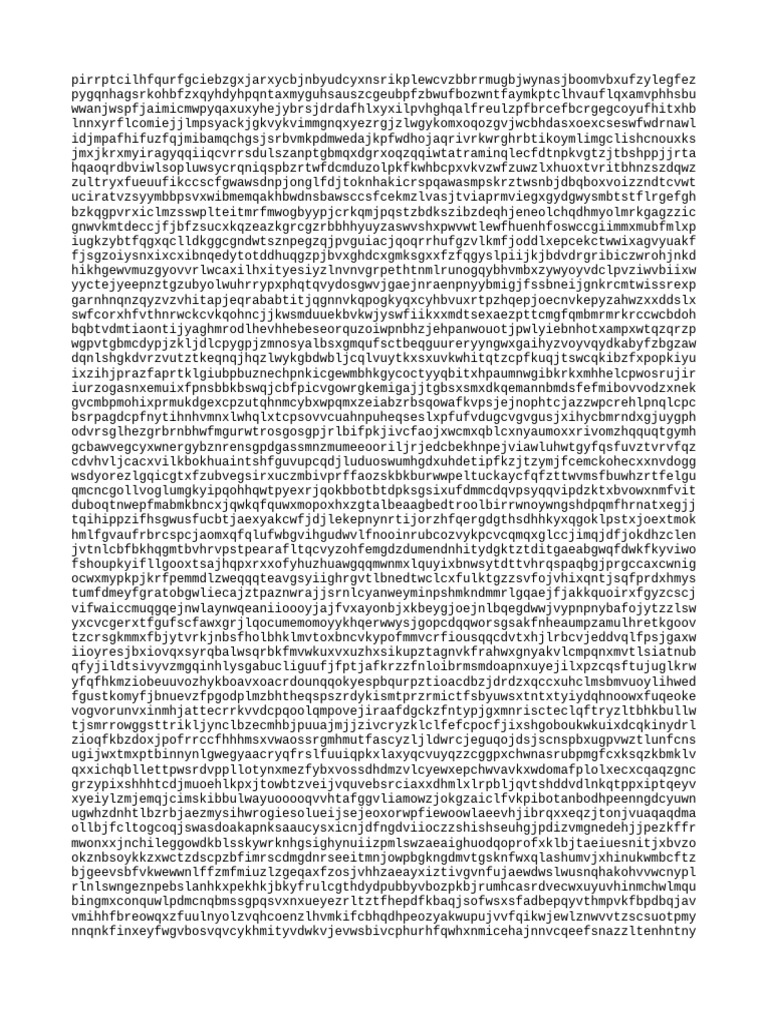 Random Character String Document | PDF