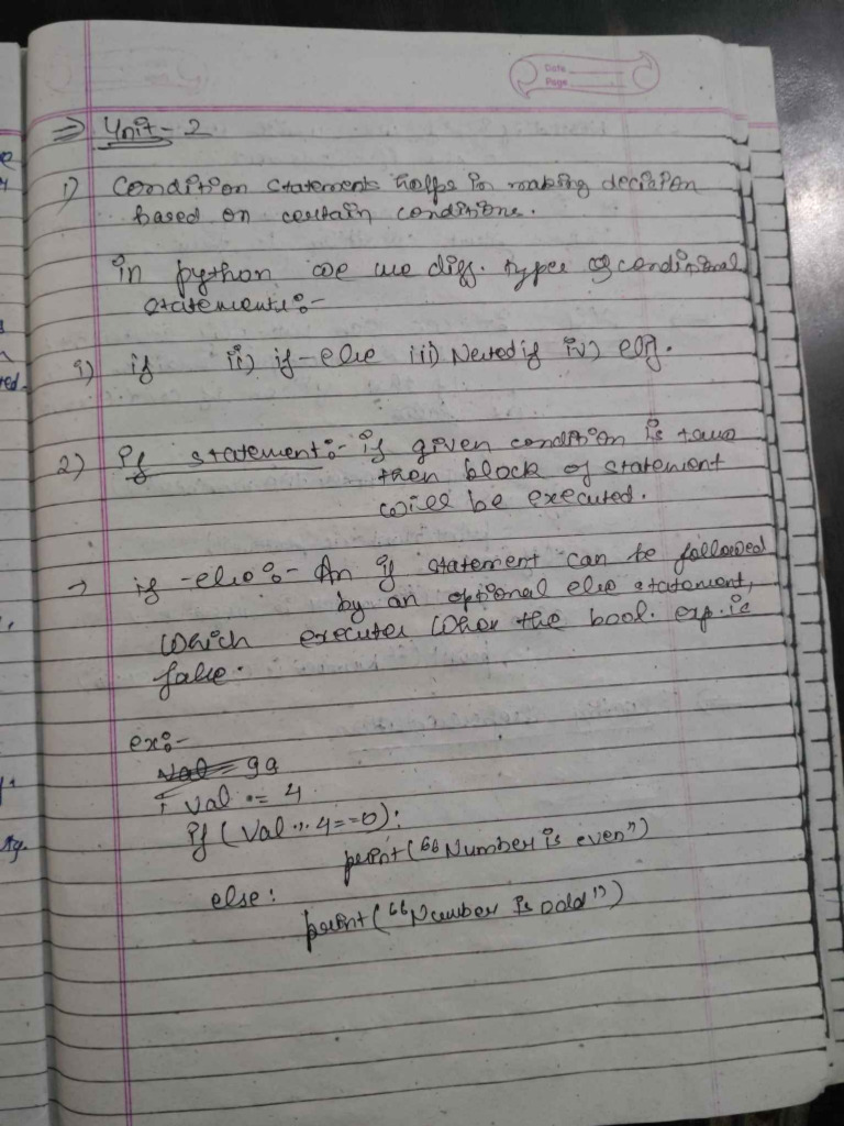 Python (Unit-2 Only Theory) | PDF
