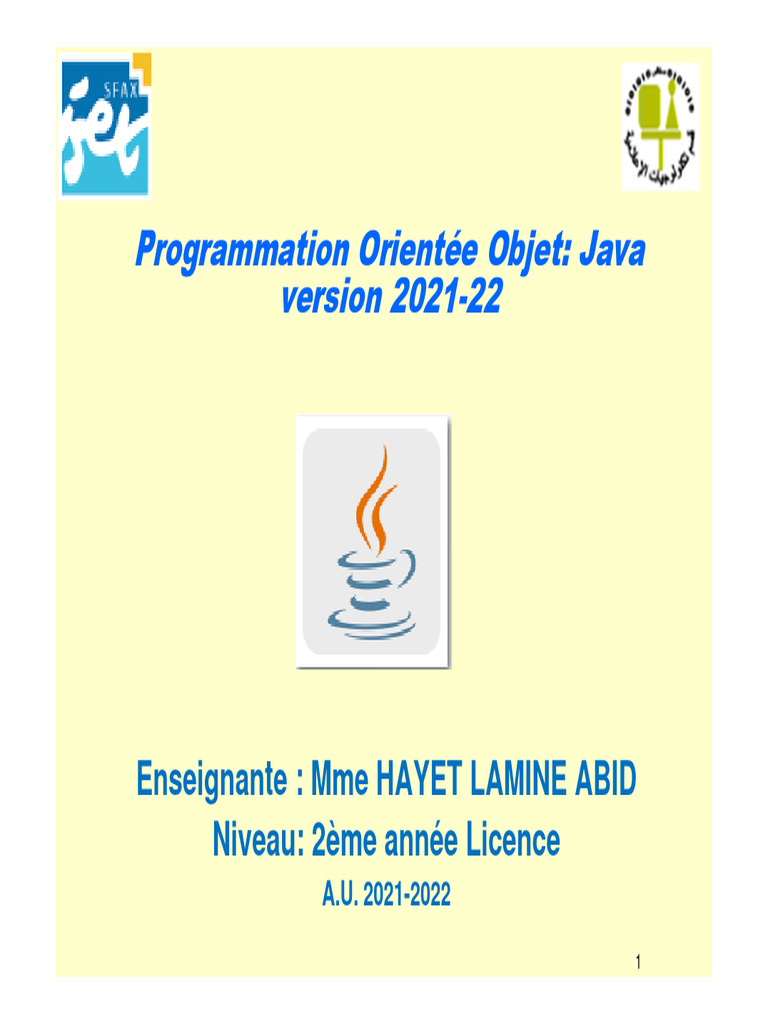 Introduction à la Programmation Java | PDF | Java (Langage de ...
