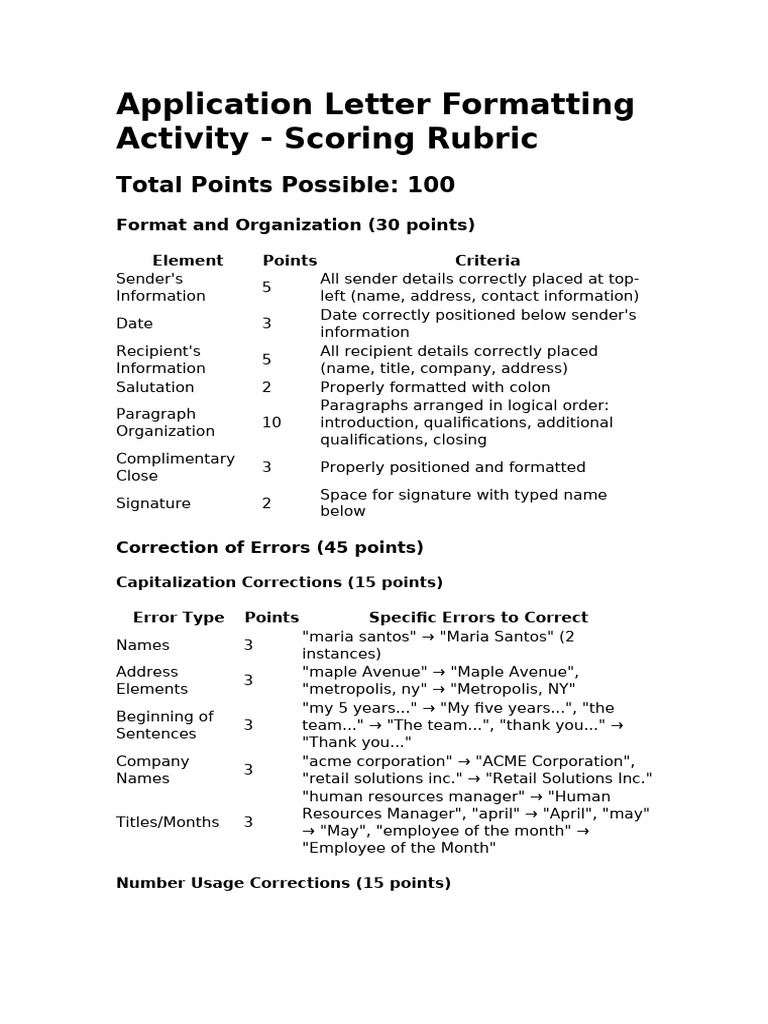 Application Letter Formatting Guide | PDF | Linguistic Typology ...