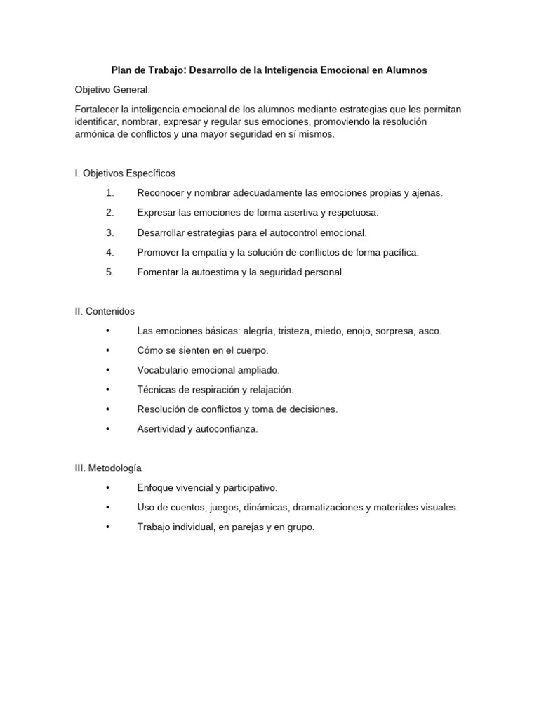 Desarrollo de la Inteligencia Emocional Escolar | PDF | Las emociones ...