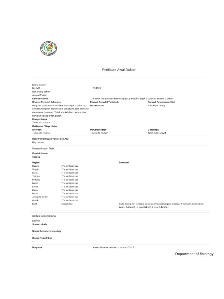 Assesment Awal April | PDF